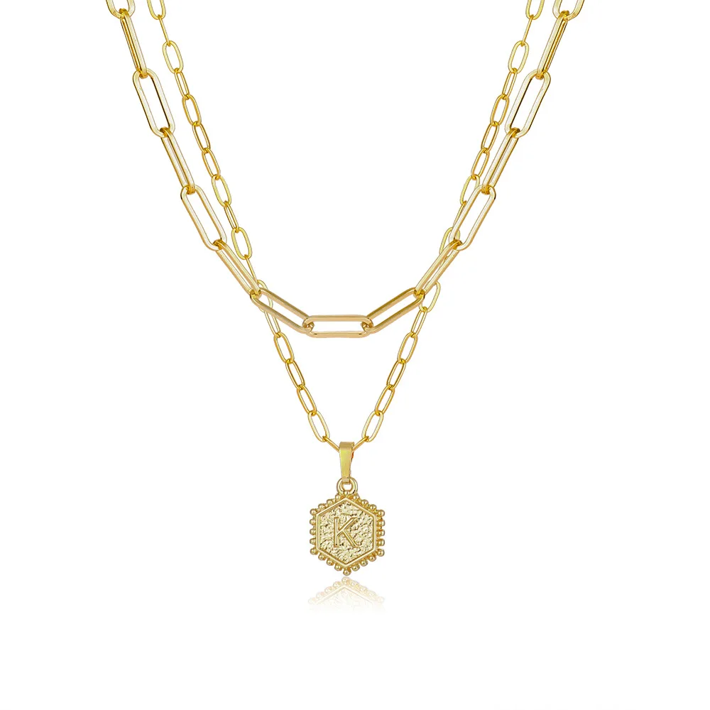 Dainty Layered Initial Necklaces For 