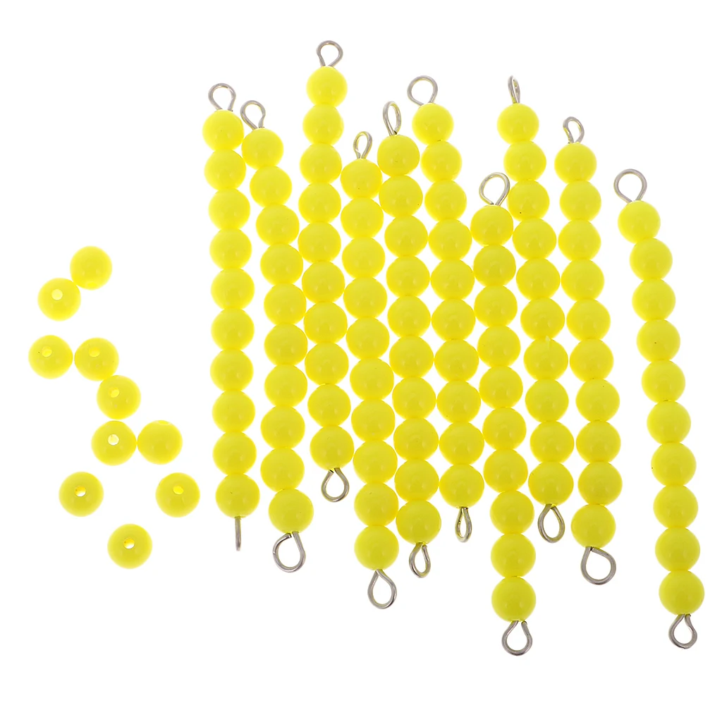 Montessori Mathematics Material Kids 10+100+1000 Decimal System Learning 1-1000 Numbers Counting Game Beads Toy Set