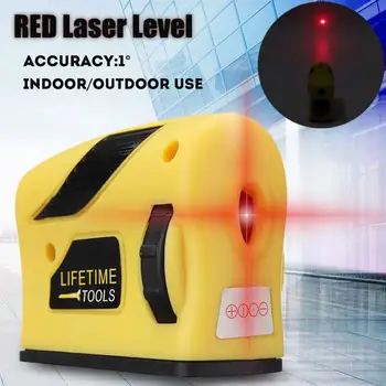 

360 Rotary Mini Laser Level with Tripod Bracket 2 Red Lines Horizontal Vertical Cross Outdoor Powerful Laser Beam Line 3D