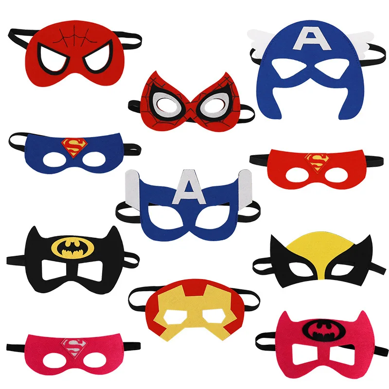 

Marvel Avenger Super Hero Eye mask Captain America Iron Man Batman Spider Man Superman for Kids Toy Action Figure Model