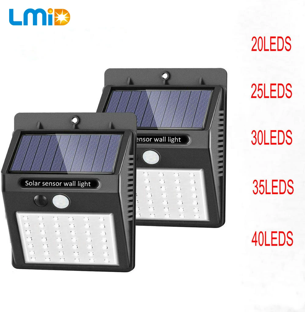 

LED Solar Light 3 Modes Outdoor Solar Lamp PIR Motion Sensor Wall Light Waterproof Solar Powered Sunlight For Garden Decoration