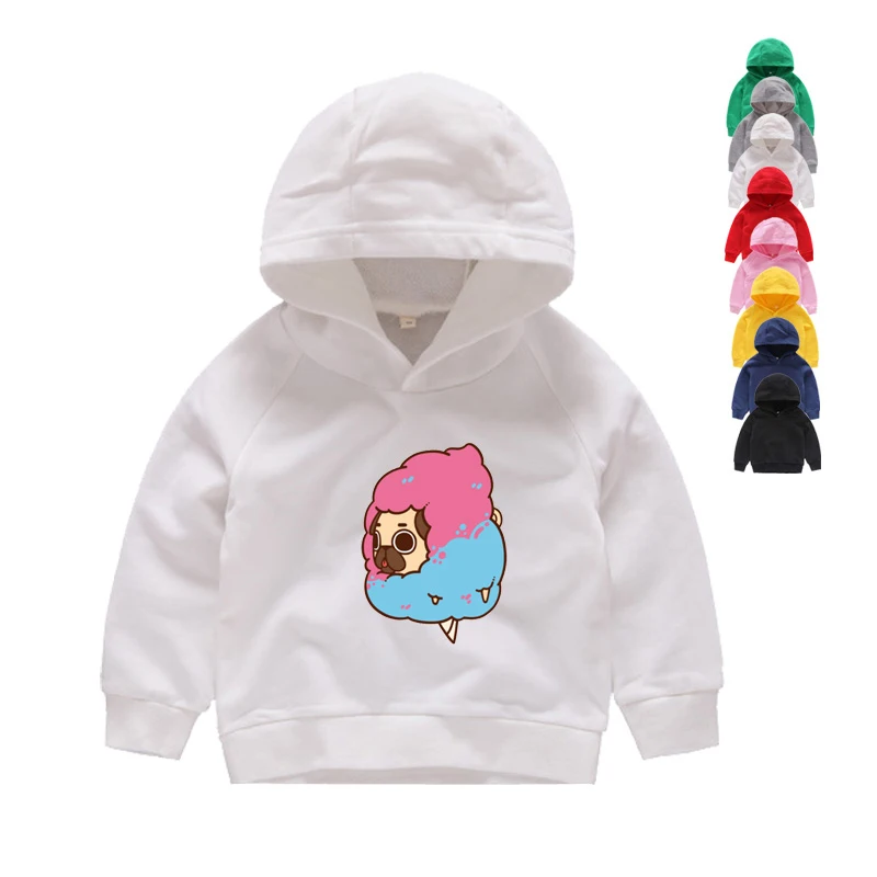 

Детские толстовки с капюшоном для мальчиков, свитшоты с принтом собаки, детские топы для мальчиков и девочек, пуловер, толстовки, базовое па...