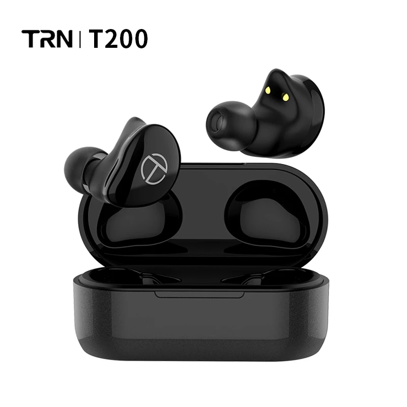 TRN T200 TWS 1BA 1DD Гибридный Драйвер Bluetooth V5.0 гарнитура спортивные беспроводные