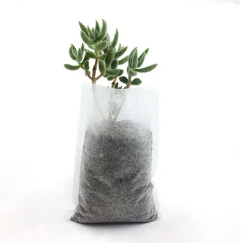 

100Pcs/Lot 28x30/25x25cm Non-Woven Nursery Bags Solid Plants Grow Bags Seed Starter Bags Fabric Seedling Pots Plants Pouch