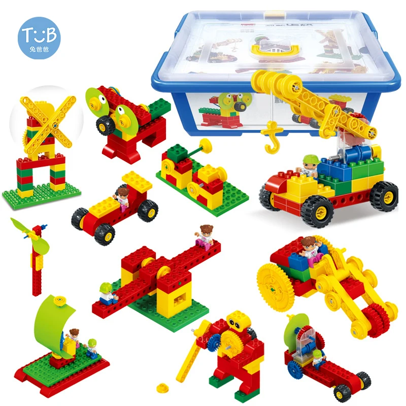 Big Building Blocks DIY High-tech Technology Machinery Engineering Gear Pulley Training institution Teaching Aid Accessories Toy