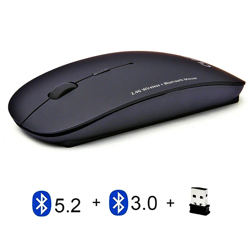 3 режима 2 4 ГГц Беспроводная + Bluetooth в 1 беспроводная мышь 1600 DPI ультратонкая