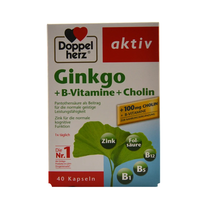 

Free shipping ginkgo + B-vitamine + cholin 40 pcs
