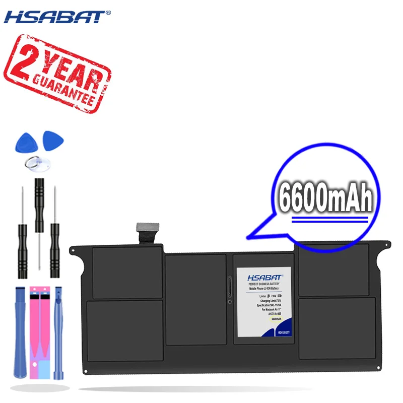 Новое поступление [HSABAT] 6600 мАч A1406 A1495 Сменный аккумулятор для MacBook Air 11 &quotA1465 2012 A1370