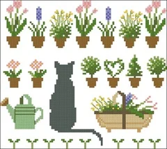 NN xiaoyi cotton self-matching cross stitch Cross RS comes with no prints Qingmuhezi in flower bed | Дом и сад