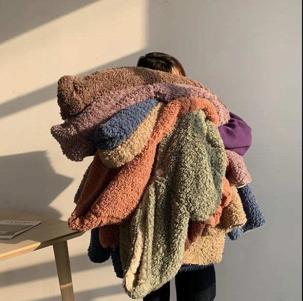 Cena Mały wielbłąd dół bajki ubrania zagęszczony kapturem koreańskie casual kurtka kobiety 1293