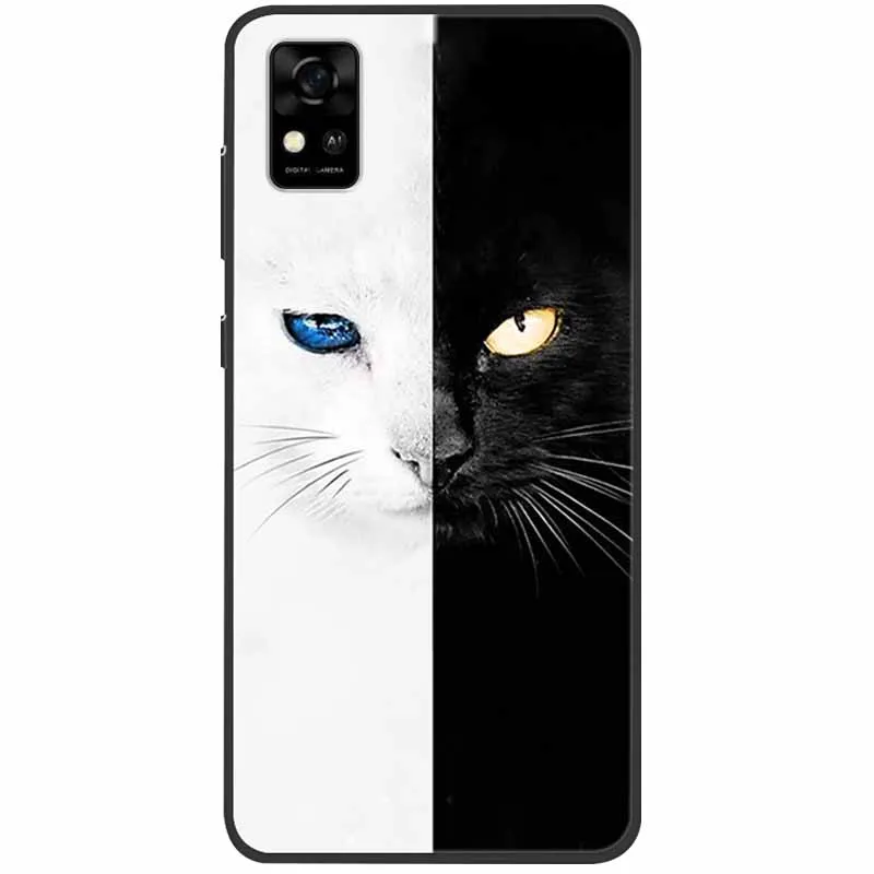 Cat Lion Print TPU Silicone Phone Cover
