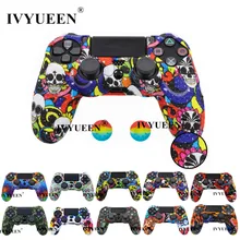 IVYUEEN 25 Colors For PlayStation 4 PS4 Pro Slim Controller Silicone Protective Skin Case Cover Thumb Grip Caps for Dualshock 4