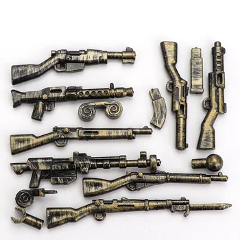 

Metal Printing GD Soldier Guns DIY MOC SWAT City military weapons playmobil brinquedos figures Building Block Brick mini toys