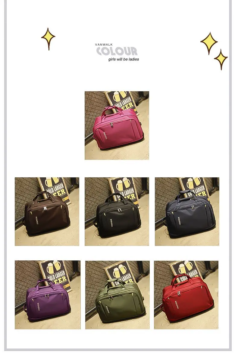 Мужская Дорожная сумка для багажа женский чемодан из материала Оксфорд сумки на колесах дорожные рюкзаки с колесиками бизнес-чемоданы и сумки