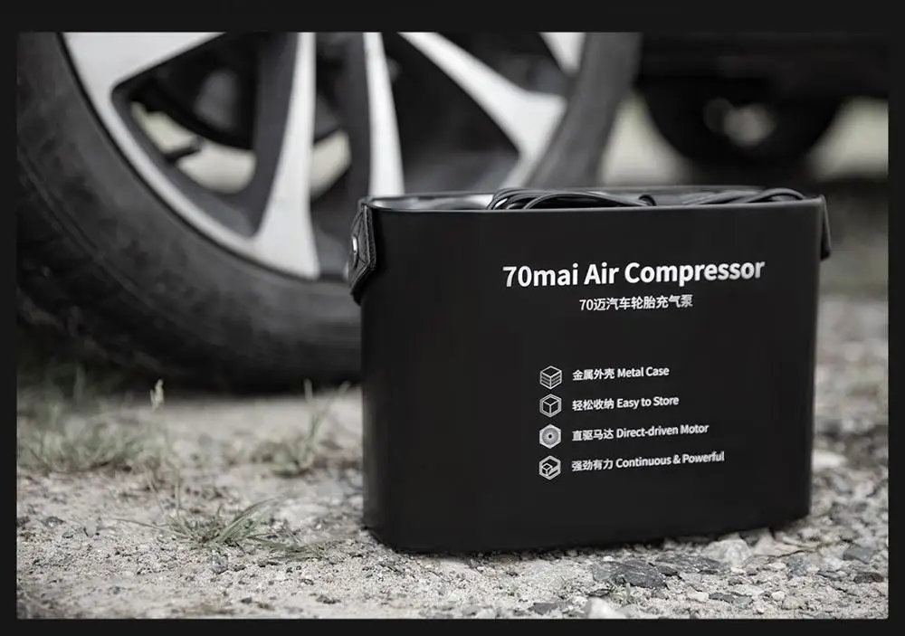  Original Xiaomi 70mai Air Compressor protable Electric Car Air Pump Metal Box12V 70 MAI Mini Tire I