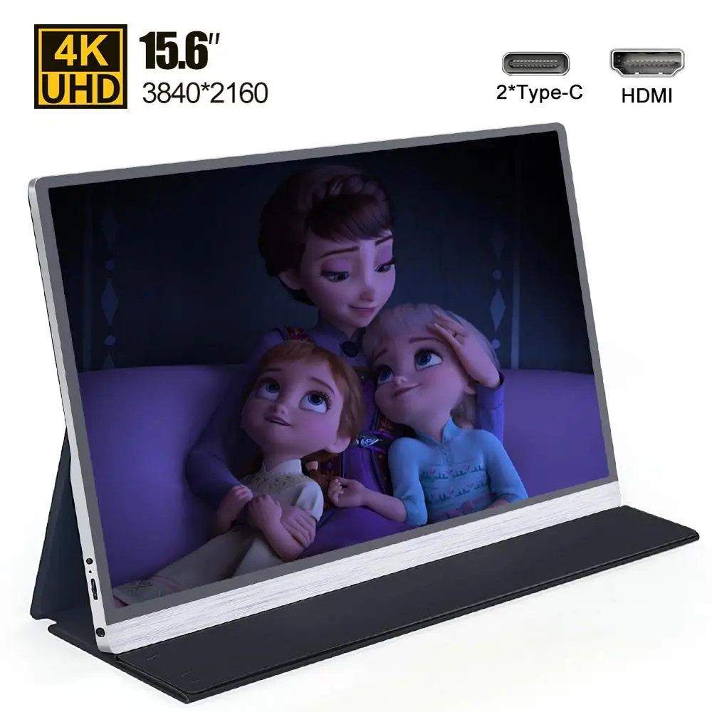 Игровой портативный монитор 15 6 дюйма 4K для Xbox Series X PS4 Switch Phone ПК ноутбук компьютер