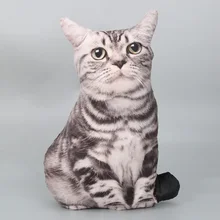 3D моделирование кошек подушка милый кот моющиеся плюшевые животные Подушка Диван Декор мультфильм плюшевые игрушки для детей Детский подарок