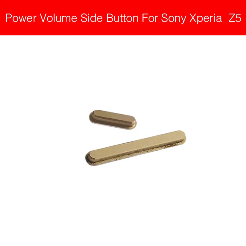 Гибкий кабель для sony Xperia Z5 E6653 E6603, кнопка регулировки громкости, кнопка включения и выключения звука - Цвет: Gold