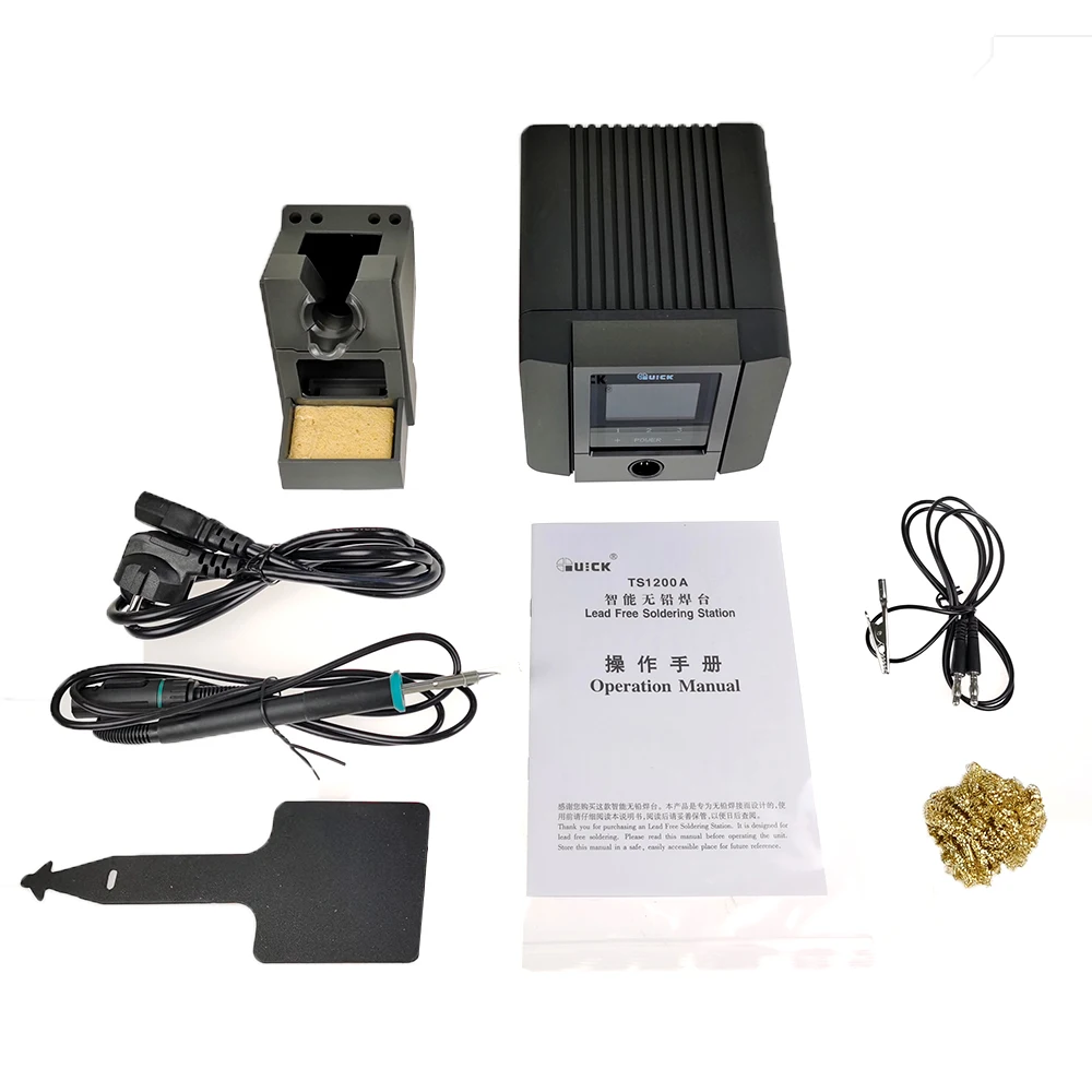 

Lead Free BGA Soldering Iron Station QUICK TS1200A Intelligent Welding Station 120W Digital Display Touch Constant Electric Iron