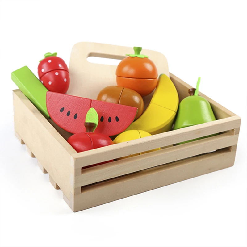 Simulazione cucina serie Montessori taglia frutta e verdura giocattoli in  legno classico fai finta di giocare a cucinare interesse coltivazione -  AliExpress