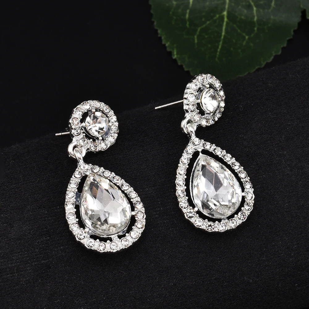 

Fashion Silver Color Earring For Women Crystal AAA Cubic Zirconia Drop Dangle Earrings Pendientes Mujer Moda Minimalist Earrings