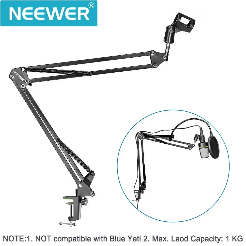Neewer NB 35 микрофон Подвеска стрелы ножничный рычаг стенд с микрофоном клип