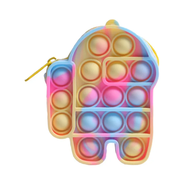 New Popit Mini Money Wallet Fingertip Toys Push Bubble Popite Pendant Bag Hot Sale Adult Decompression Toys Children Anti-Stress taikongren-01