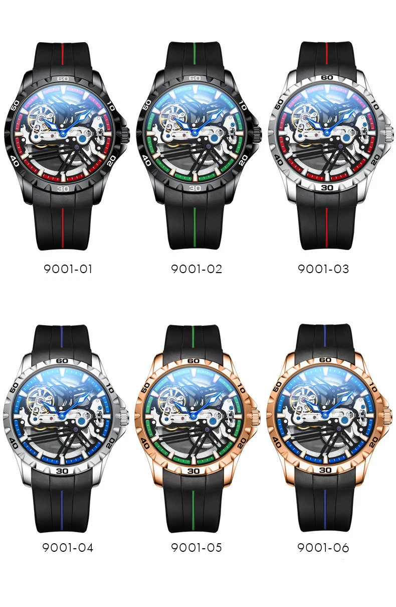 mecânico à prova dwaterproof água relógio de