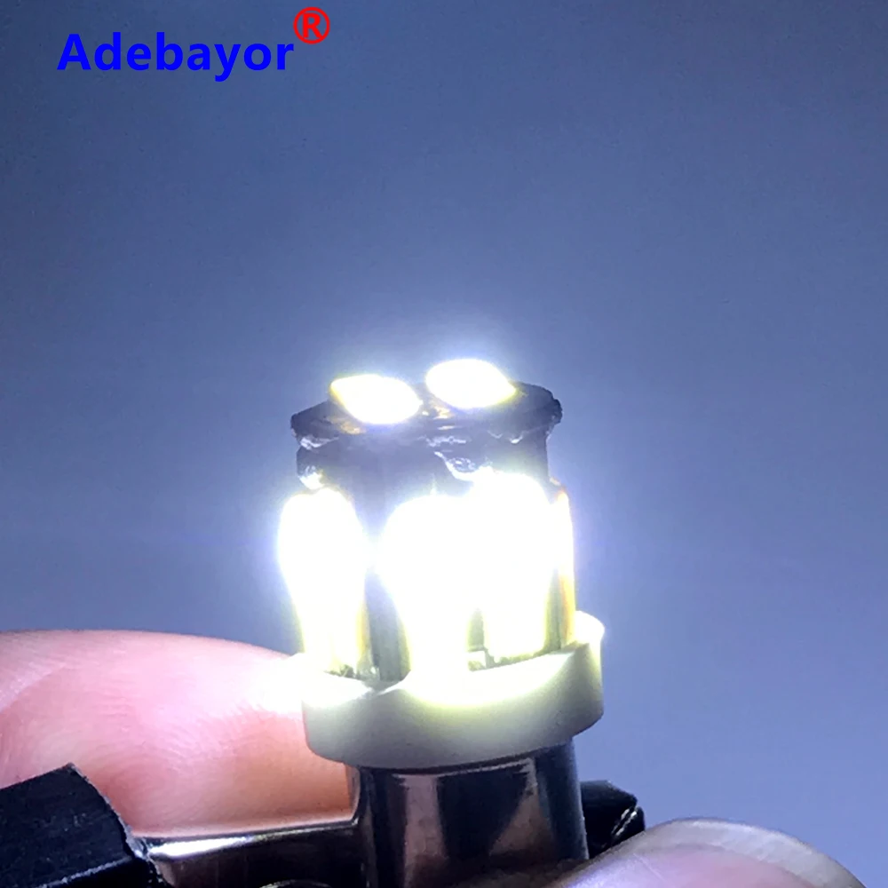 100 шт. BA9S Led 12 В DC T4W T11 7014 10 SMD светильник заднего хода 7020 Автомобильные светодиодные