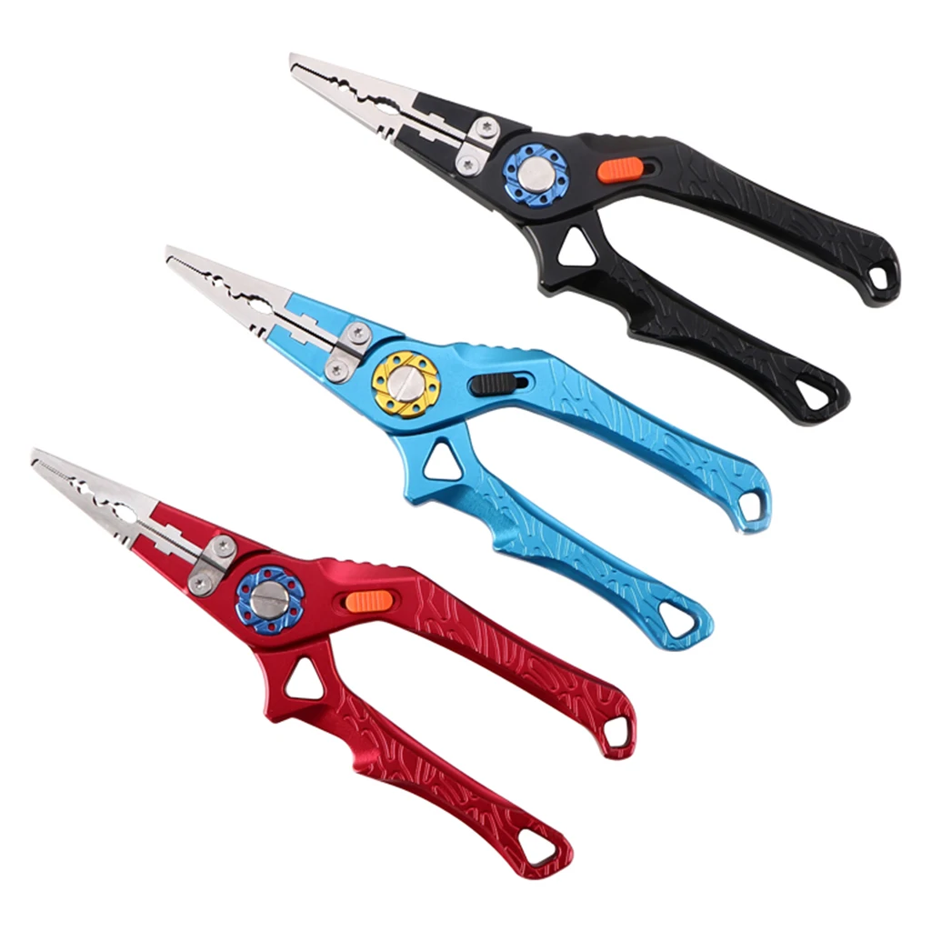 

Multifunctional Long Nose Fishing Plier Hook Remover Wire Line Cutter