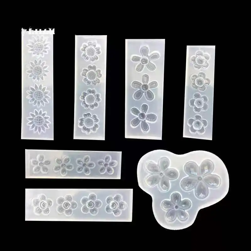 1pcs UV Resin Jewelry Liquid Silicone Mold Flowers Resin Charms Molds For DIY Intersperse Decorate Making Molds 1pcs uv resin jewelry liquid silicone mold resin planets stars charms molds for diy intersperse decorate making jewelry