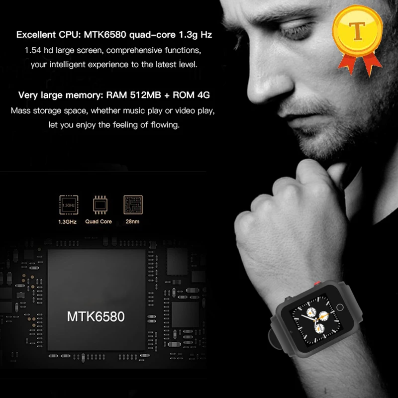 Sos Вызов gps Android Смарт часы пожилых людей несколько языков Smartwatch камера 1,54 дюймов сердечного ритма gps Wi-Fi Bluetooth часы