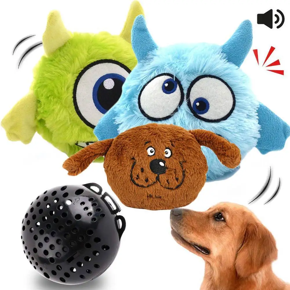 new 1PCS pet toy automatic poppy puppy toy plush bouncing ball interactive bitinnteractive Shake Screening Toy Pet Supplies