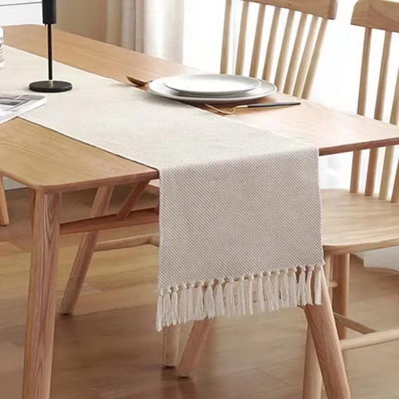 

Jute Burlap Table Bed Runner Linen Cloth Bohemian Boho Home Decor Party Dining Coffee Table Setting Decoration Accessory Nordic