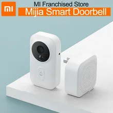 Xiaomi mijia умный дверной звонок WIFI камера видео беспроводное радиоустройство двери НОВЫЕ ИК ai идентификации лица колокол для домашнего офиса mihom