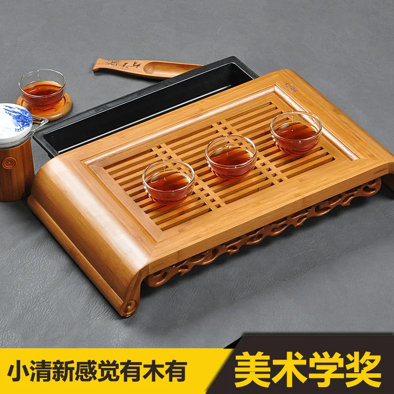 

Small Kong Ming Wisdom * Bamboo Gongfu Tea Table Serving Tray 40*22cm Bamboo Tea Table Chinese Tea Set Bamboo Water Tea Tray