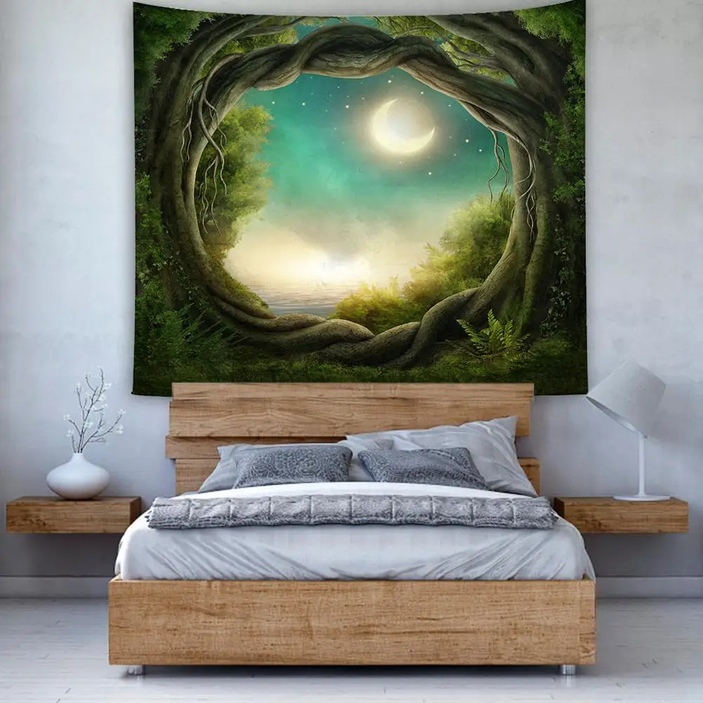 150x200 см настенный гобелен для дома, многофункциональный гобелен с принтом леса для украшения дома, гостиной