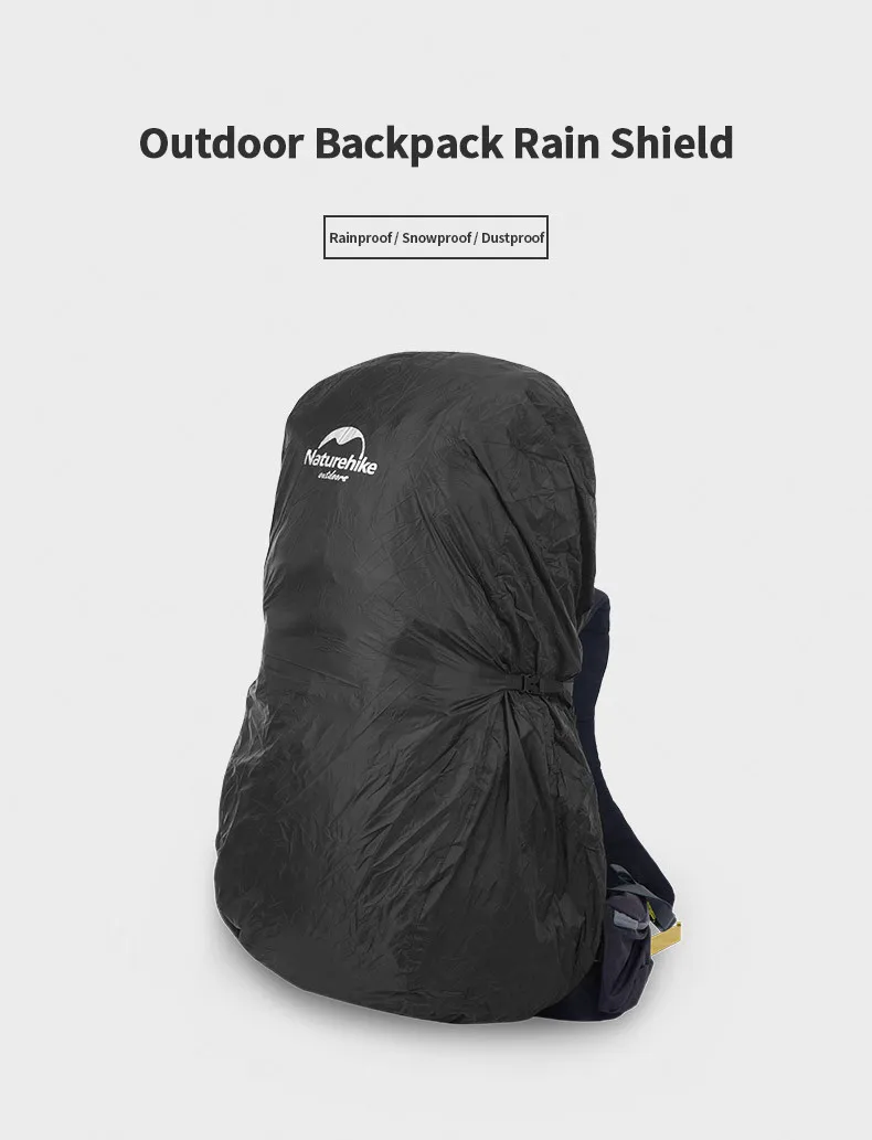 Naturehike рюкзак с защитой от дождя нейлоновая ткань для верховой езды Пылезащитный Водонепроницаемый 35-75L туристические рюкзаки с покрытием для путешествий