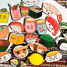 Korea Creative Cartoon Food Fridge Magnets Egg Salmon Bread Sushi Fridge Stickers Refrigerator Paste Home Decoration Photo Stic