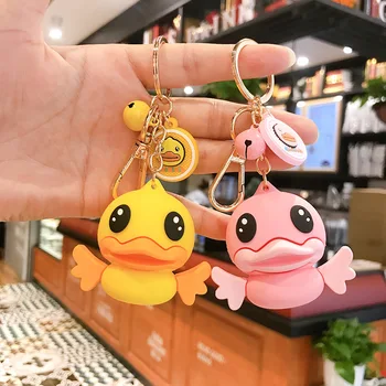 

Flying Small Yellow Duck Key Chain Car Key Ring Cartoon Key Chain Personalized Custom Car Key Ring Small gift Creative Birthday