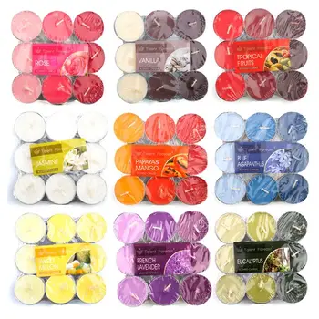 

Small Colorful Candles 9pcs Scented Candles Birthday Classic Handmade Candle Romantic Wedding Candle Christmas Party Decor DA60L