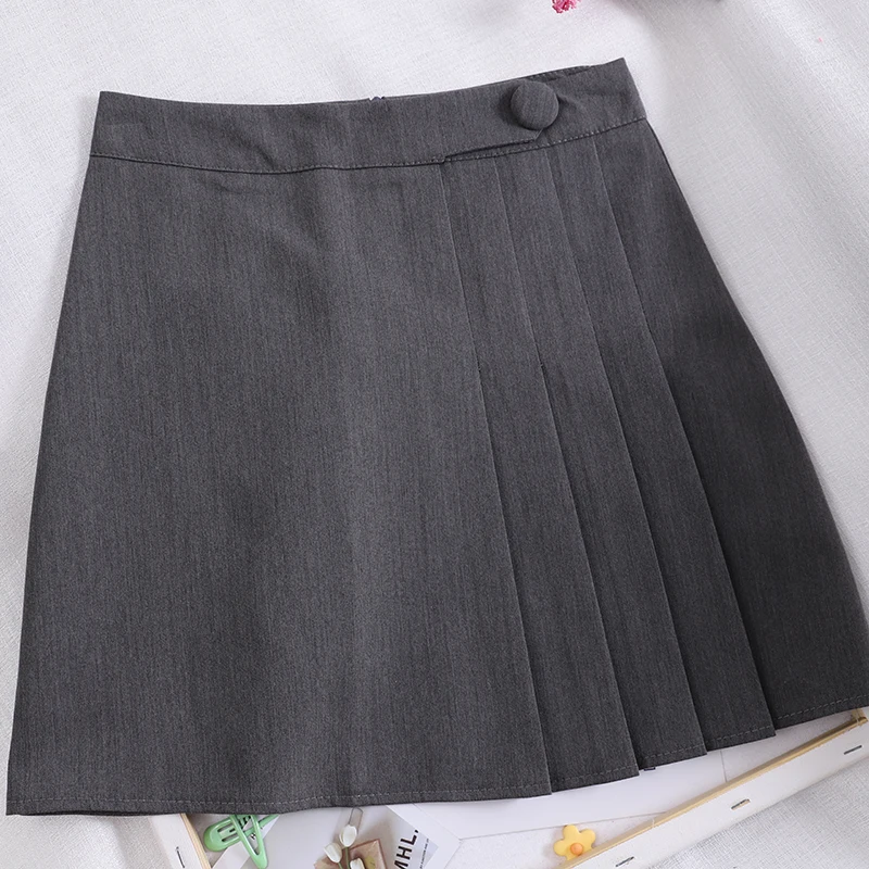 Модный бренд элегантный дизайн весна осень Плиссированные пуговицы Империя faldas mujer moda Высокая талия юбка женская одежда шикарная Новинка