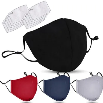 

2PC Filter Fashionable Washable Reusable Anti-pollution Mask PM2.5 Face Mask Respirator Dust Masks Unisex Mouth Mask Respirator