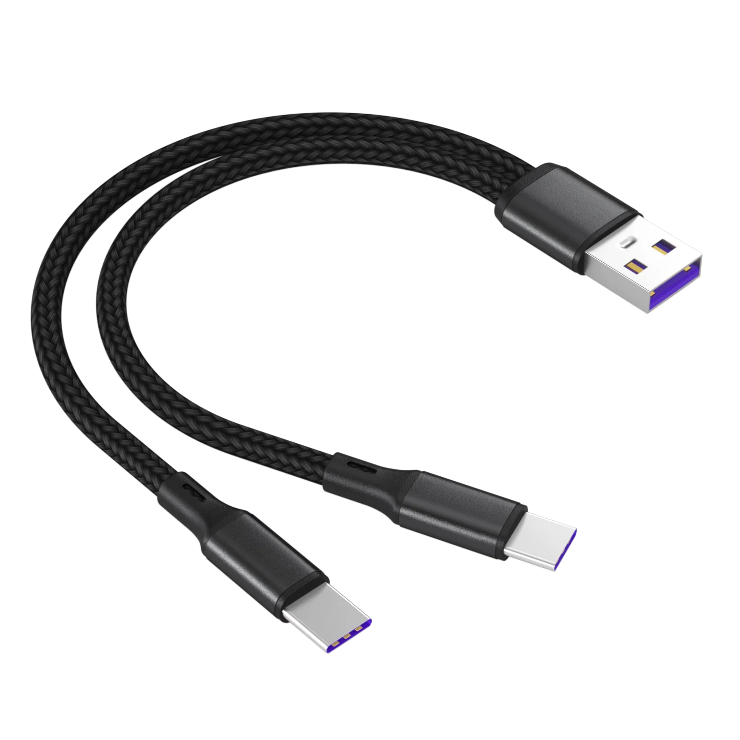 1m 2-in-1 Data Cable Type C Micro Fast Charging Cable Y Splitter 5A Fast Charging Cable for Samsung Huawei Xiaomi Wire Cords BEST SELLERS