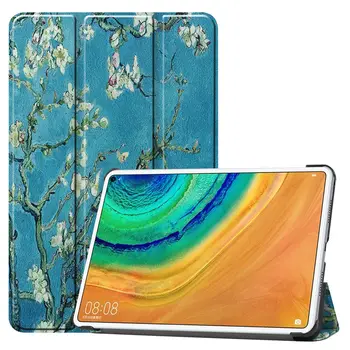 

For Huawei MatePad Pro 10.8 Inch Case Tri-fold Anti-scratch Protection Color Painting Tablet Case Bag Coque Fundas