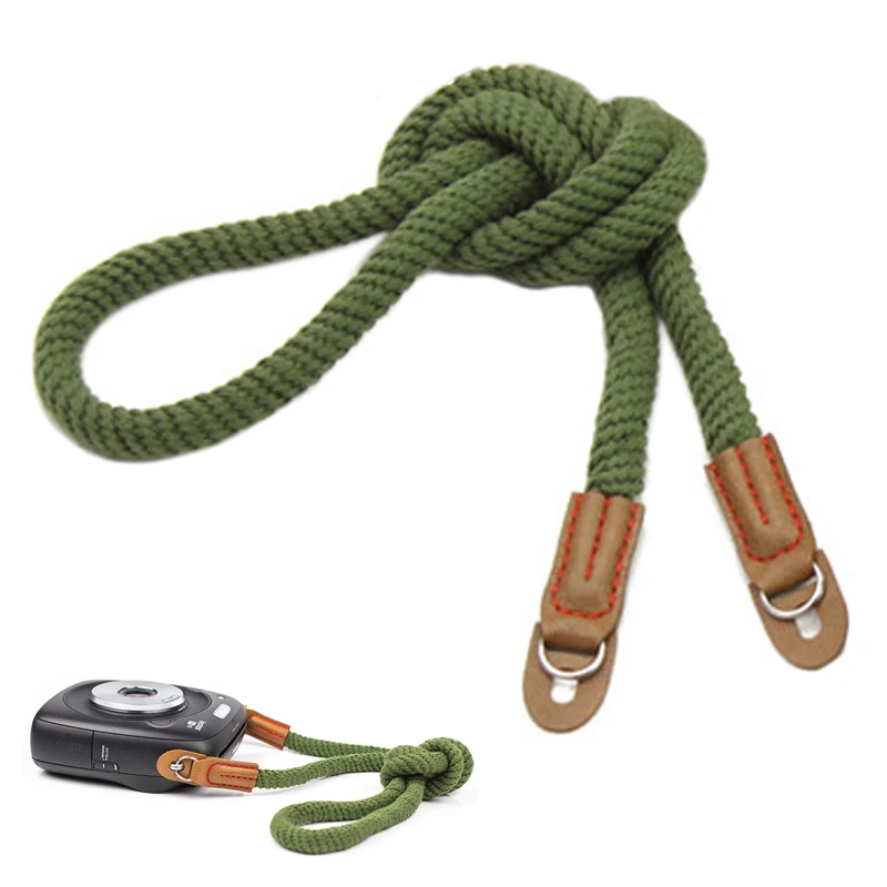 100Cm Elegant Cotton Camera Shoulder Neck Strap Belt For Mirrorless Digital Camera For green