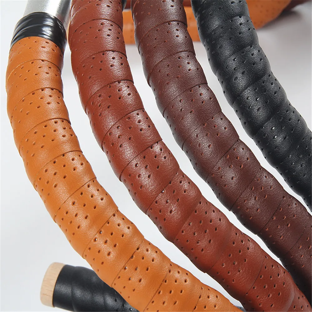 Bike Handlebar Tape Microfiber Perforated Breathable For Brompton Road Bike Folding Bike Retro Handlebar