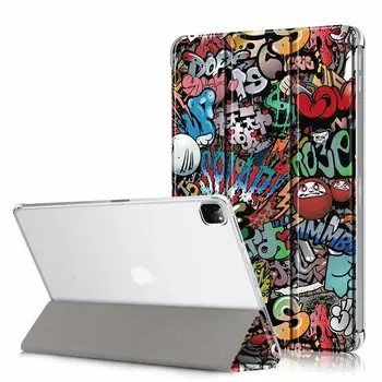 

For iPad Pro 12.9 2020 Magent Flip Leather Stand Clear Back Cover Coque For ipad Pro 12.9 2020 2018 Cover+ FilmPen