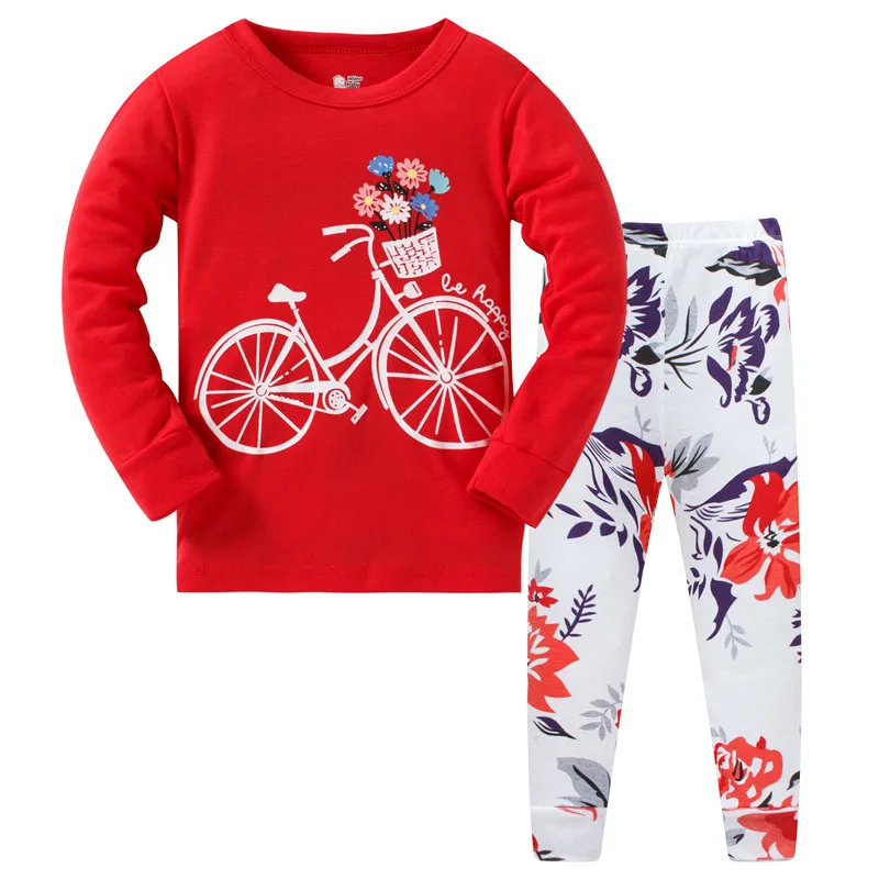 Повседневные наборы пижам для мальчиков; пижамы для девочек; комплекты одежды для сна; Детские футболки и штаны; детский хлопковый комплект домашней одежды - Цвет: Model 38