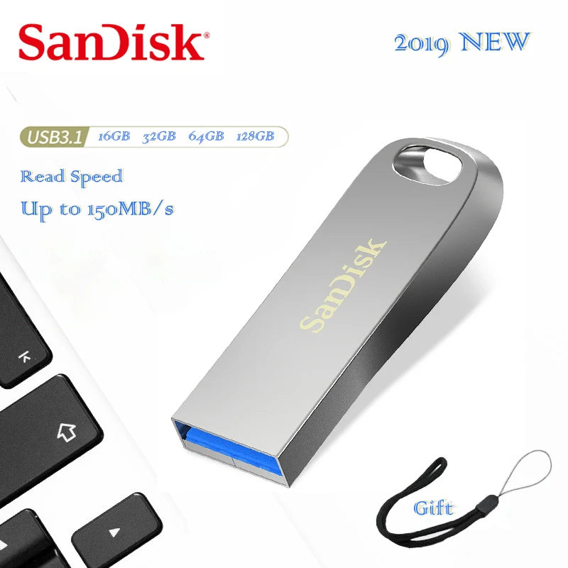 Двойной Флеш-накопитель SanDisk USB флэш-память Drive256Gb 128 Гб Скорость считывания: до 150